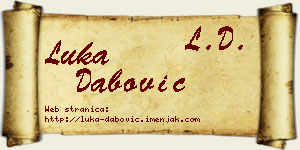 Luka Dabović vizit kartica